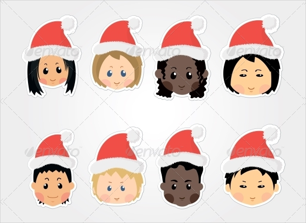 Christmas Funny Kids Icons