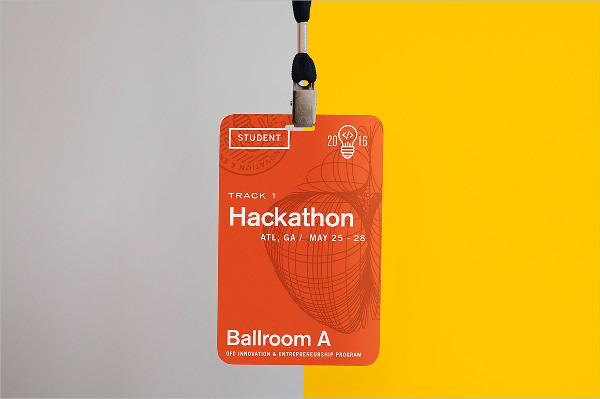 Conference Name Tag Mockup