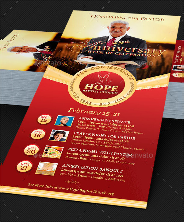 Anniversary Celebrations Event Rack Card Design Template