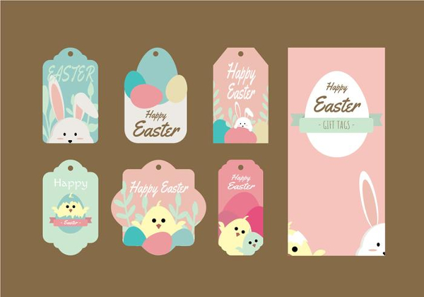 Cute Gift Vector Tag Collection