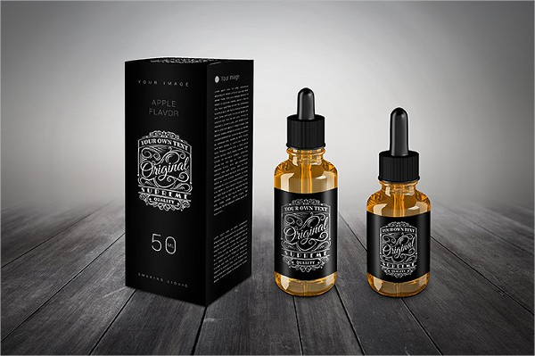 Dropper Bottle Vape Box Mock-Up Template