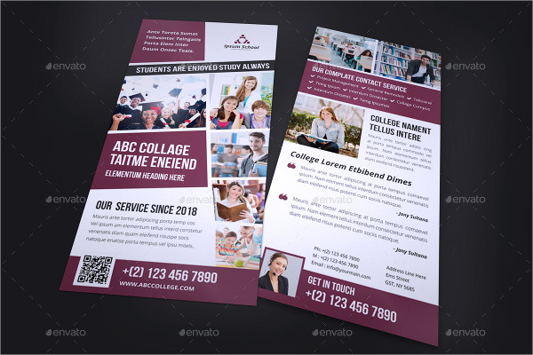 Education Rack Card DL Flyer Design Template