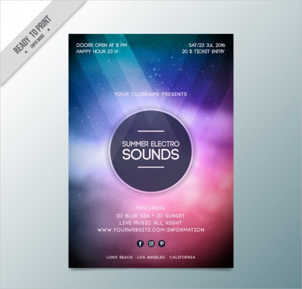 Free Download Electro Abstract Flyer Templates