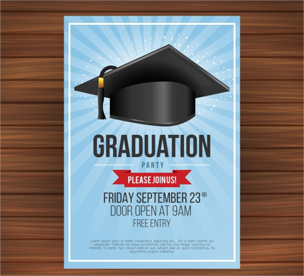 Free Download Event Graduation Announcement Card Template