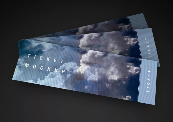 Free Tickets Mockup PSD
