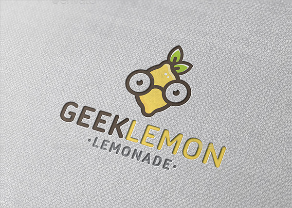 Printable Lemon Geek Logo Design