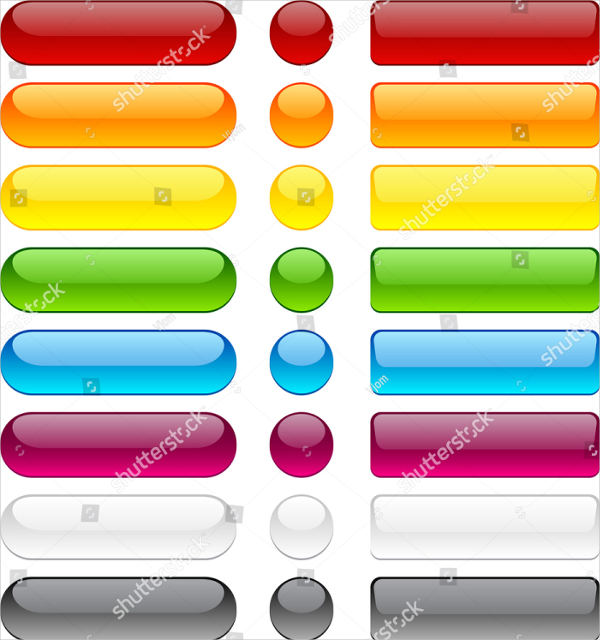 Vector Glass Bubble Buttons Design