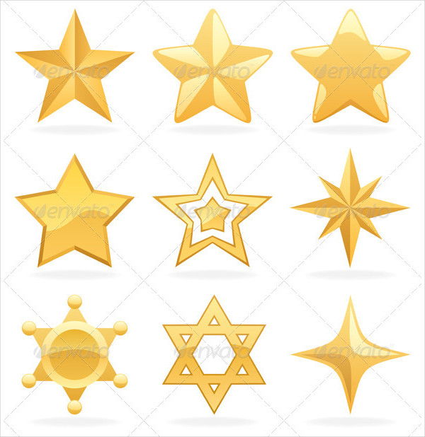 Golden Star Icons