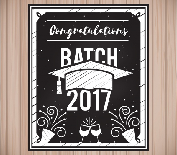 Graduation Party Invitation Free Vector