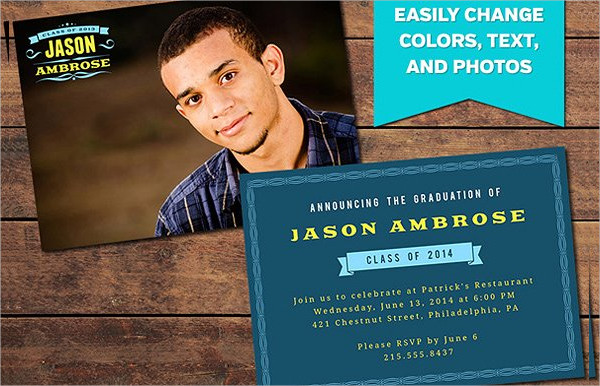 Grand Graduation Announcement Card Designs Template