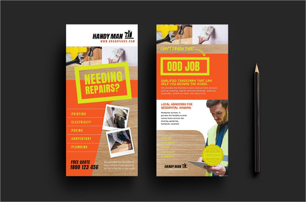 Handyman Rack Cards Design Template