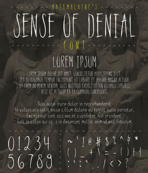 Horror Sense Of Denial Font