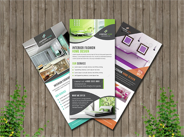 Best Interior Design Rack Card Template