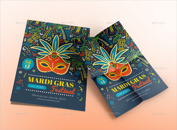 Mardi Gras Festival Flyers