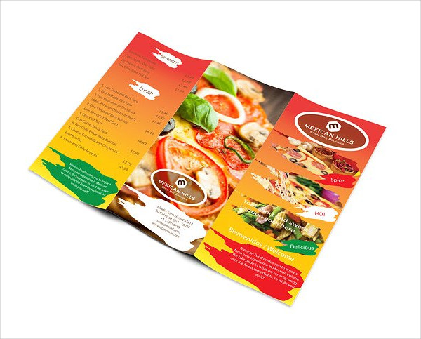 Mexican Hills Restaurant Menu Template