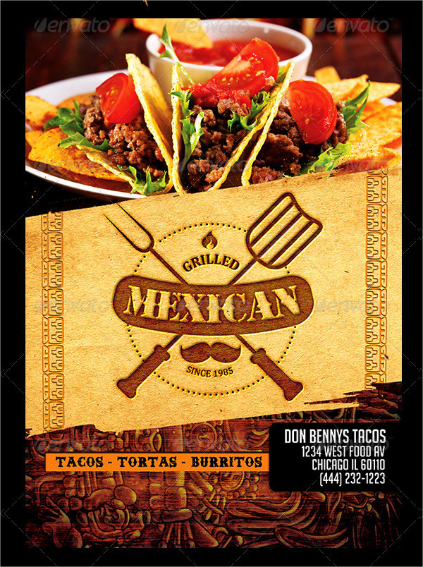 Mexican Street Food Menu Template