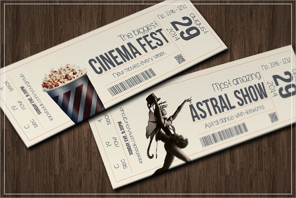 Multipurpose Retro Ticket Template