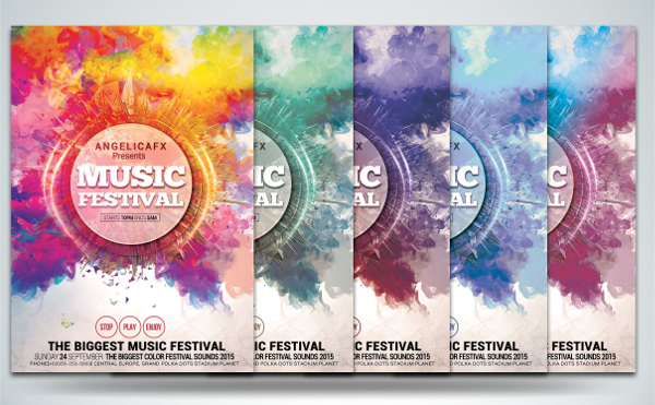 Music Festival Vintage Flyer Template