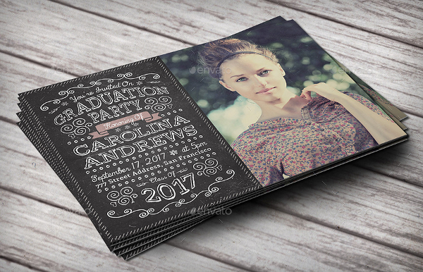 Perfect Chalkboard Graduation Invitation
