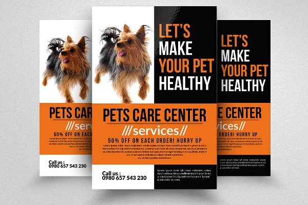 Pet Care Creative Business Flyer Template