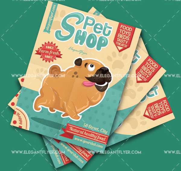 Pet Care Free PSD Flyer Template