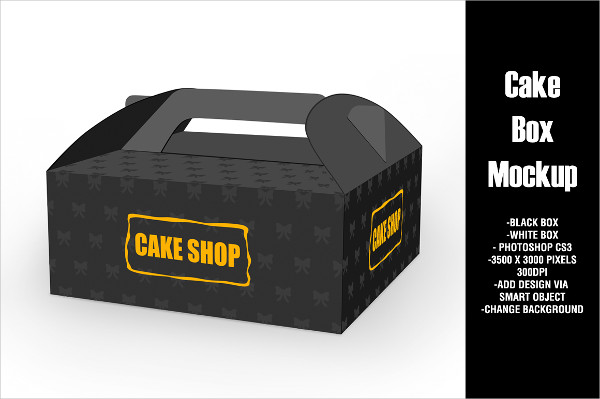 Photoshop Cake Box Mock-Up