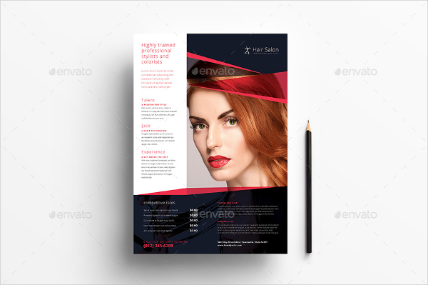 Salon Advertisement Poster Template