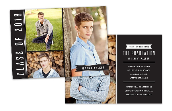 Senior Graduation Card Invitation