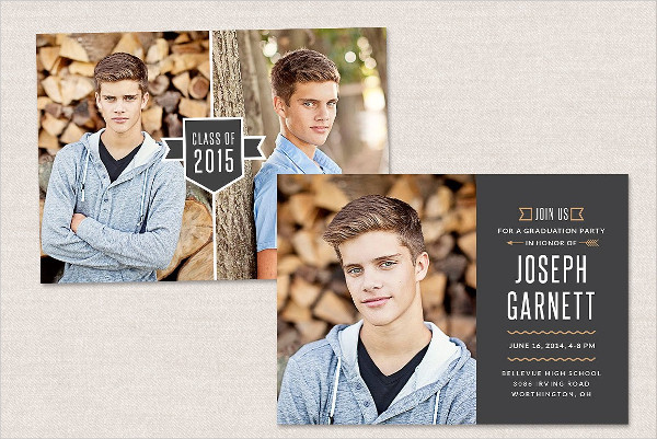 Senior Mini Session Graduation Announcement Cards Template
