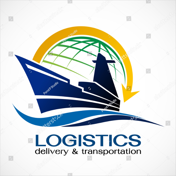 Ship And Globe Logo Template