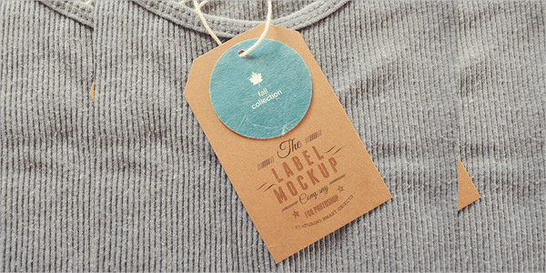 Showcase Label Tag Mockup Template