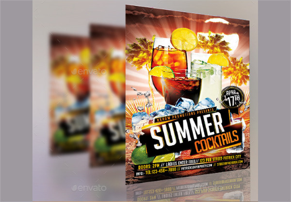 Summer Cocktail Event Flyer Template