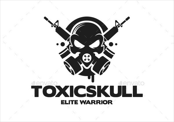 Toxic Skull Logo Template