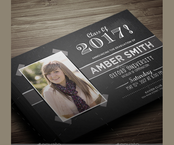 Traditional Graduation Invitation Template