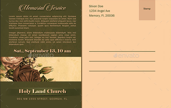 Unique Funeral Announcement Template