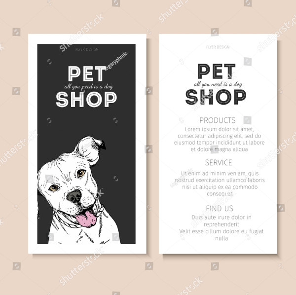 Vector Set Of Pet Shop Flyer Template