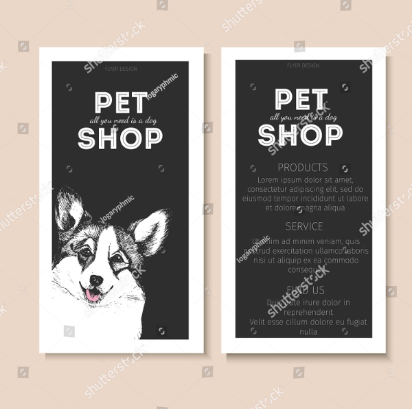 Vector Set Of Pet Shop Flyers