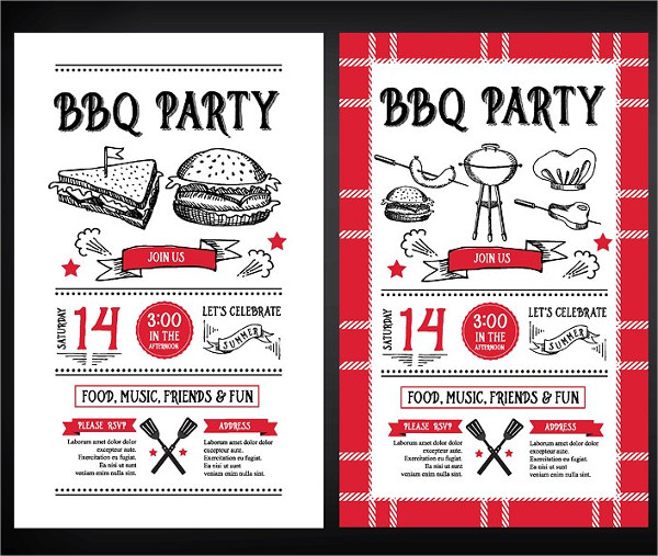 Sample BBQ Invitations Template