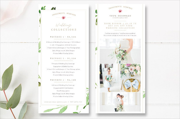 Wedding Photographer Rack Cards Design Template