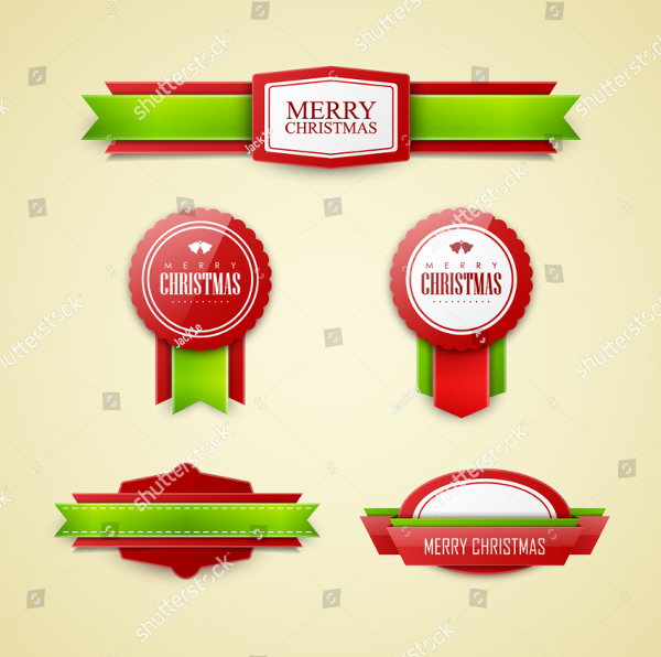 Beautiful Christmas Labels Set