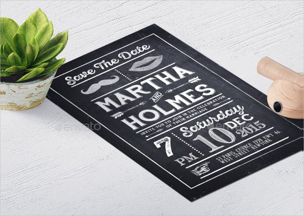 Best Chalkboard Wedding Invitation