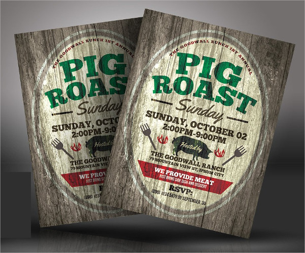 Catering Pig Roast Flyer Templates