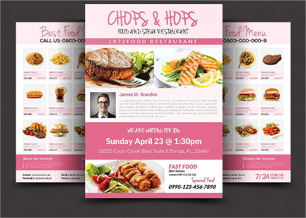 Catering Sea Food Menu Flyer Templates