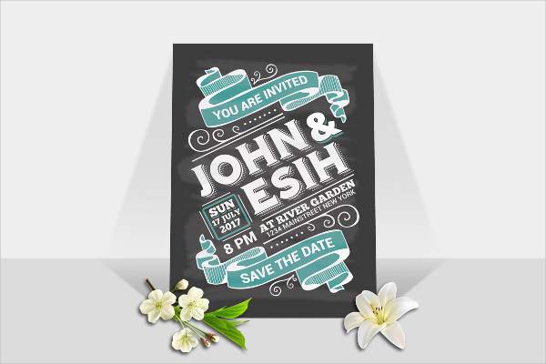 Perfect Chalkboard Wedding Invitation
