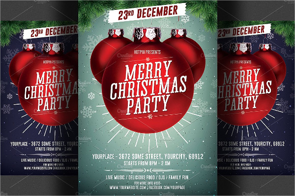 Christmas Celebration Party Flyer Templates