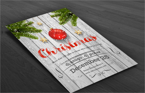Christmas New Year Party Flyer Template