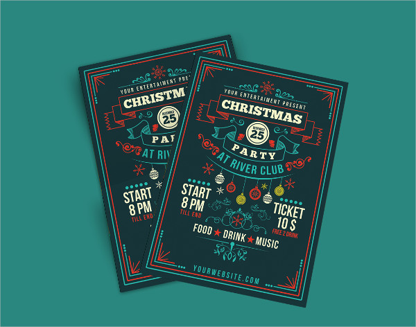 Christmas Party Art Deco Style Flyer