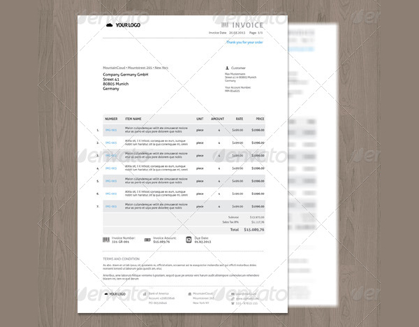 Clean And Simple Premium Invoice