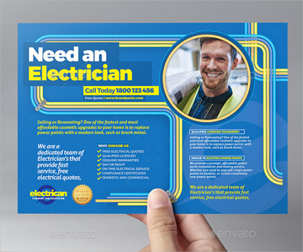 Construction Electricians Flyer Template