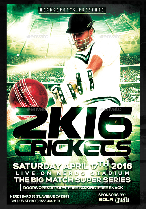 Crickets Championships Sports Flyer